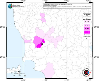Mappa territorio comunale con almeno 3 questionari