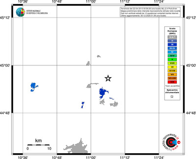 Mappa EMS - territori località