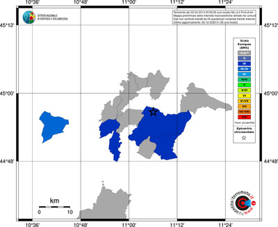Mappa EMS - territori comuni