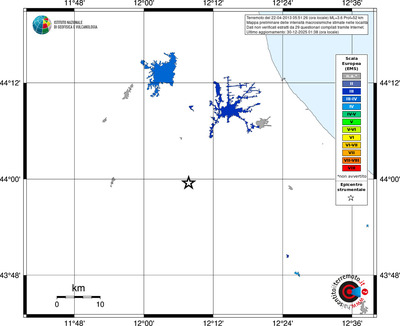Mappa EMS - territori località