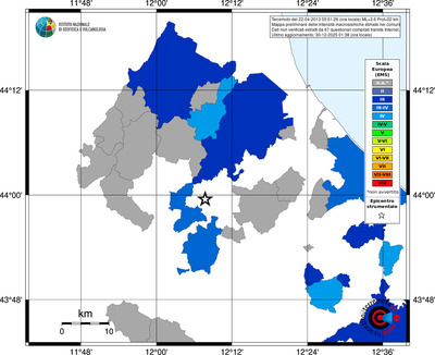 Mappa EMS - territori comuni