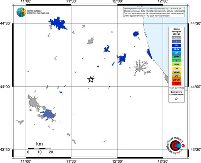 Mappa EMS - territori località