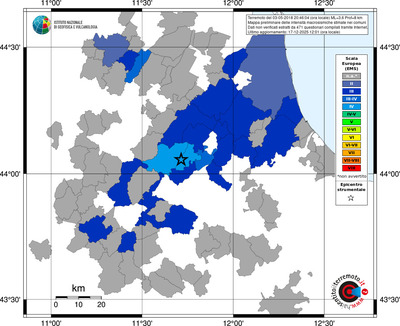 Mappa EMS - territori comuni