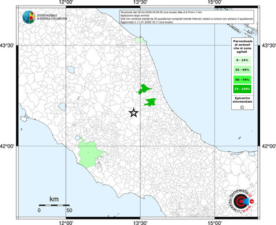 Mappa territorio comunale con almeno 3 questionari