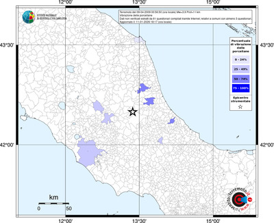 Mappa territorio comunale con almeno 3 questionari