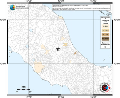 Mappa territorio comunale con almeno 3 questionari