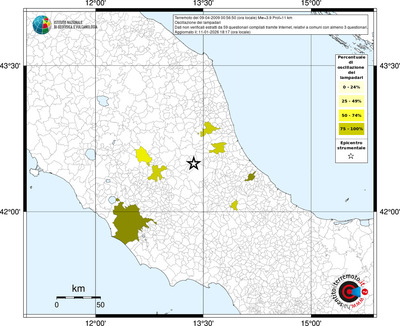Mappa territorio comunale con almeno 3 questionari