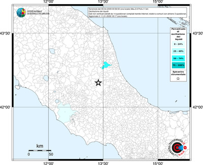 Mappa territorio comunale con almeno 3 questionari