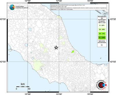 Mappa territorio comunale con almeno 3 questionari