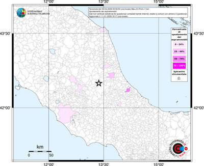 Mappa territorio comunale con almeno 3 questionari