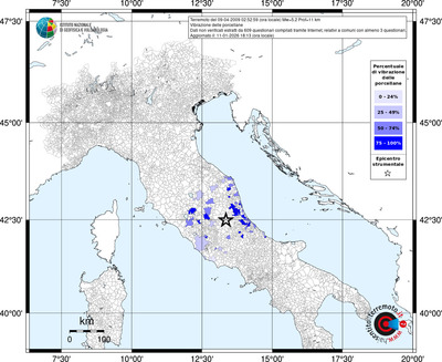 Mappa territorio comunale con almeno 3 questionari