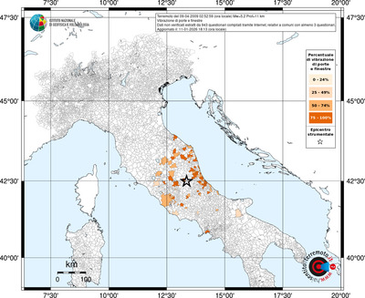 Mappa territorio comunale con almeno 3 questionari