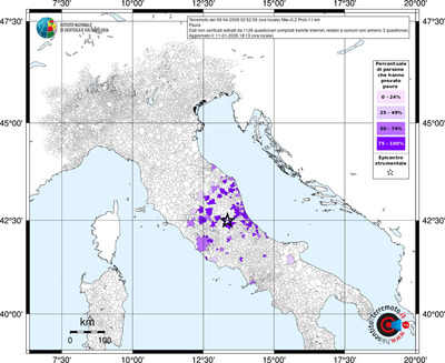 Mappa territorio comunale con almeno 3 questionari