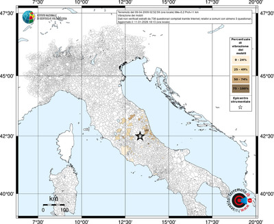 Mappa territorio comunale con almeno 3 questionari