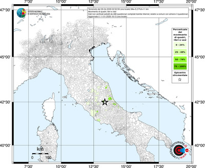 Mappa territorio comunale con almeno 3 questionari