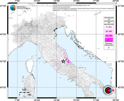 Mappa territorio comunale con almeno 3 questionari