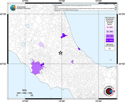 Mappa territorio comunale con almeno 3 questionari