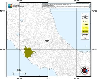 Mappa territorio comunale con almeno 3 questionari