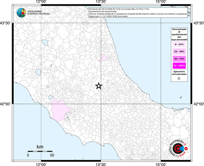 Mappa territorio comunale con almeno 3 questionari