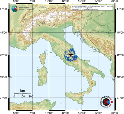 Area di invio delle email agli iscritti