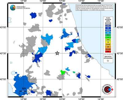 Mappa EMS - territori comuni