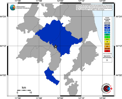 Mappa EMS - territori comuni