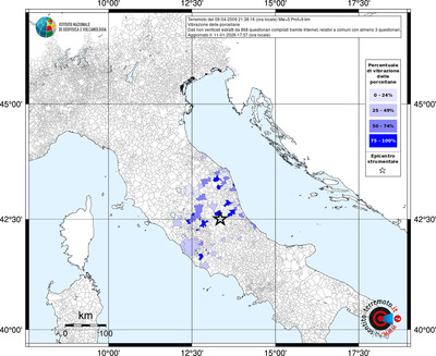 Mappa territorio comunale con almeno 3 questionari