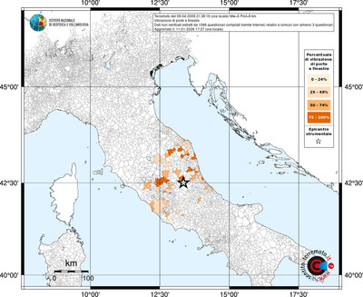 Mappa territorio comunale con almeno 3 questionari