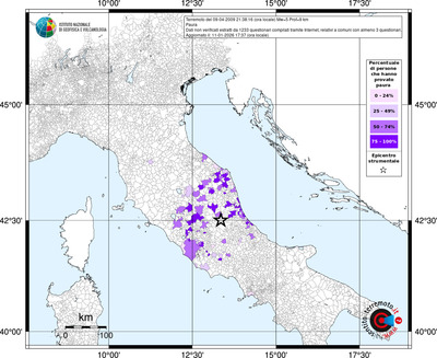 Mappa territorio comunale con almeno 3 questionari