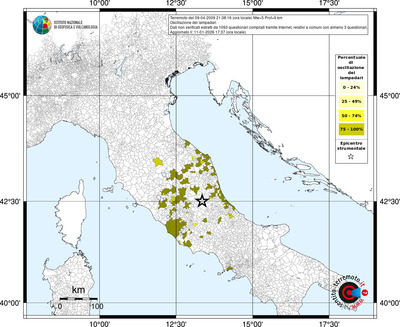Mappa territorio comunale con almeno 3 questionari
