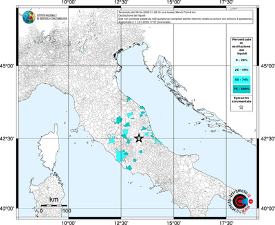 Mappa territorio comunale con almeno 3 questionari