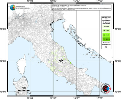 Mappa territorio comunale con almeno 3 questionari