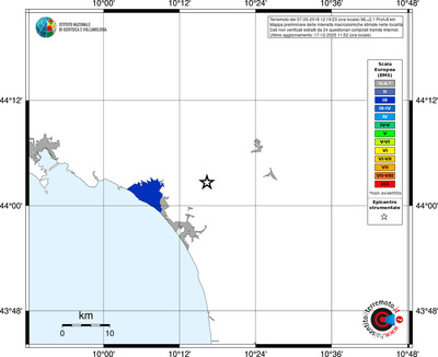 Mappa EMS - territori località