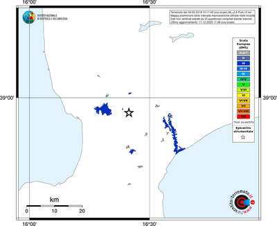 Mappa EMS - territori località