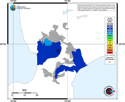 Mappa EMS - territori comuni