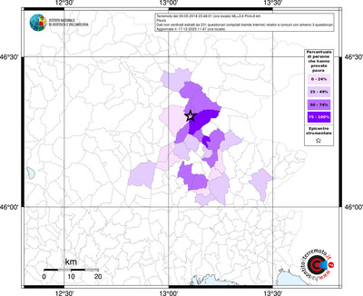 Mappa territorio comunale con almeno 3 questionari
