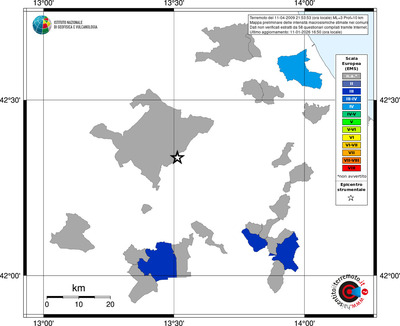 Mappa EMS - territori comuni