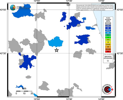 Mappa EMS - territori comuni