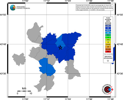 Mappa EMS - territori comuni