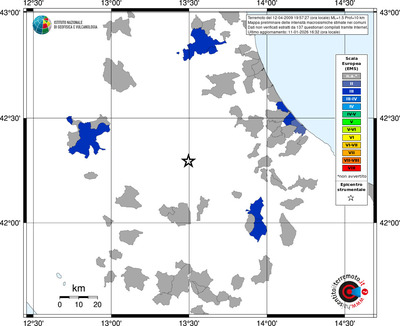 Mappa EMS - territori comuni