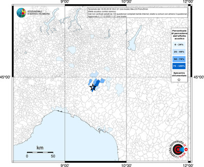 Mappa territorio comunale con almeno 3 questionari
