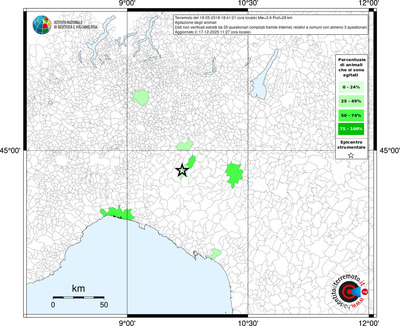 Mappa territorio comunale con almeno 3 questionari