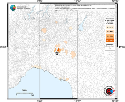 Mappa territorio comunale con almeno 3 questionari