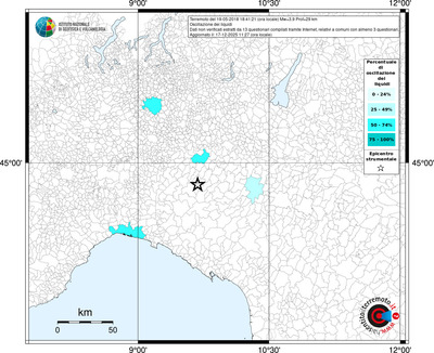Mappa territorio comunale con almeno 3 questionari