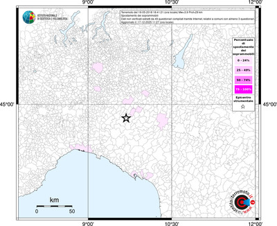 Mappa territorio comunale con almeno 3 questionari