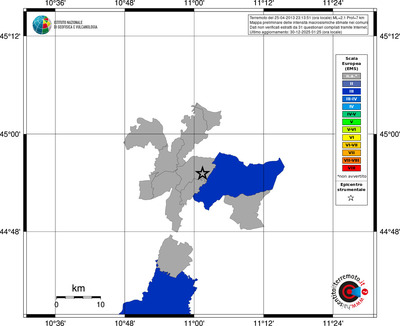 Mappa EMS - territori comuni