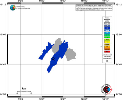 Mappa EMS - territori comuni