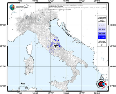 Mappa territorio comunale con almeno 3 questionari