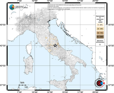 Mappa territorio comunale con almeno 3 questionari
