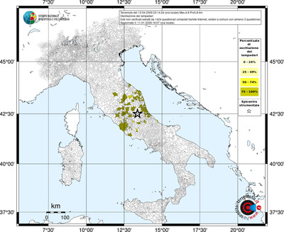 Mappa territorio comunale con almeno 3 questionari